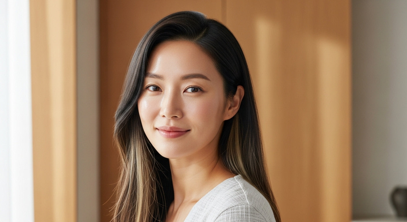 Healthy scalp and hair achieved through consistent serum layering.