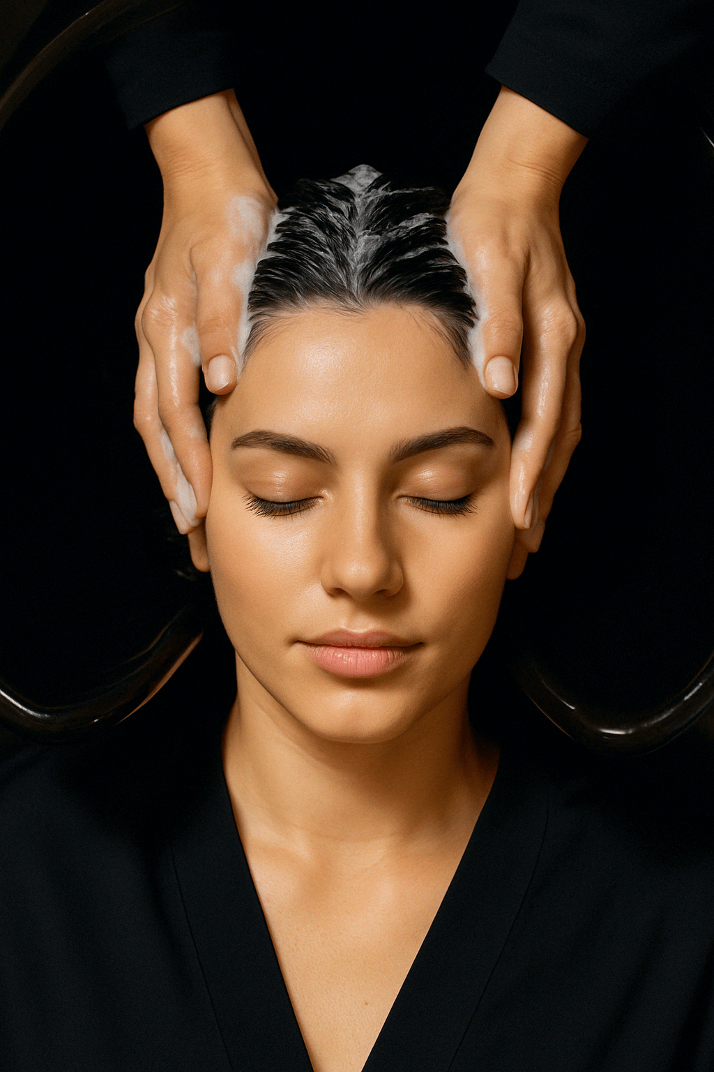 Hands Performing Scalp Massage